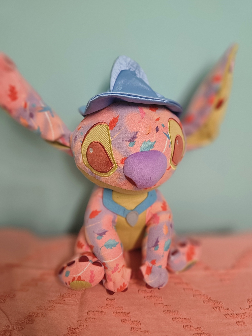 Disney Pastel Multicolor Stitch Plush with Blue Hat